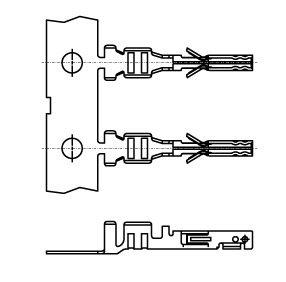 Illustration Kontakt für Wire-to-Board Connector für Crimpgehäuse, Kupferlegierung, Sn Crimp  604  2