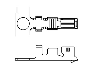 Illustration Kontakt für Wire-to-Board Connector für Crimpgehäuse Crimp  674  1