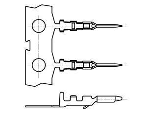 Abbildung Kontakt für Wire-to-Board Connector für Crimpgehäuse, Phosphor Bronze, Sn Crimp  702-1