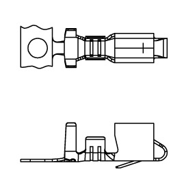 Illustration Kontakt für Wire-to-Board Connector für Crimpgehäuse Crimp  707-2