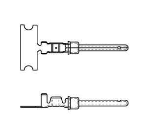 Illustration Kontakt für Wire-to-Board Connector für Crimpgehäuse Crimp  709  1
